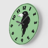 Grande Horloge Ronde Corbeau (Angle)