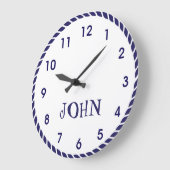 Grande Horloge Ronde Corde marine (Angle)