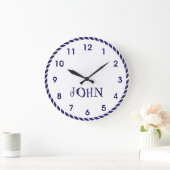 Grande Horloge Ronde Corde marine (Maison)