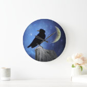 Grande Horloge Ronde Corneille Et Lune Croisée (Maison)