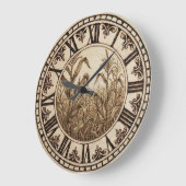 Grande Horloge Ronde Cornfield Wall Clock (Angle)