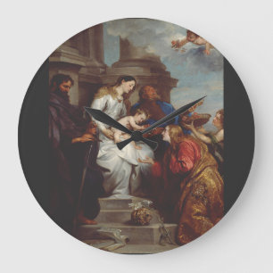 Grande Horloge Ronde Coronation de Saint Rosalia par Anthony van Dyck