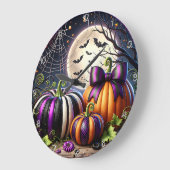 Grande Horloge Ronde Correctif Citrouille enchâssé (Angle)