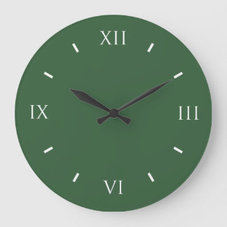 Grande Horloge Ronde Correspondance couleur moderne et verte du chasseu