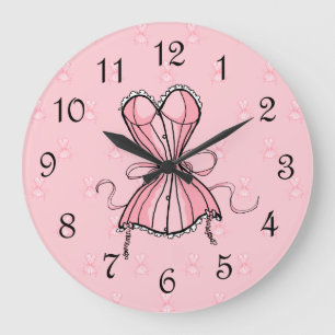 Grande Horloge Ronde Corse rose Flirty