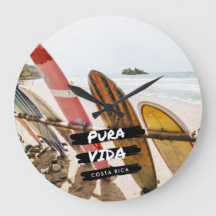 Grande Horloge Ronde Costa Rica Pura Vida Surf