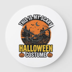Grande Horloge Ronde Costume Halloween Épouvantable Vintage