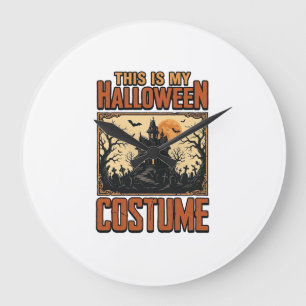 Grande Horloge Ronde Costume Halloween Maison Hantée Vintage T-Shirt De