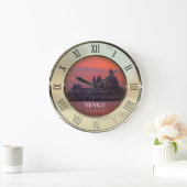Grande Horloge Ronde Coucher de soleil à Venise (Maison)