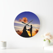 Grande Horloge Ronde coucher de soleil aux Maldives (Maison)