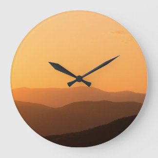 Grande Horloge Ronde Coucher de soleil chaud
