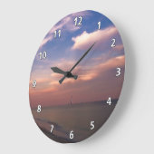 Grande Horloge Ronde Coucher de soleil sur l'île de Sanibel (Angle)