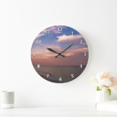 Grande Horloge Ronde Coucher de soleil sur l'île de Sanibel (Maison)