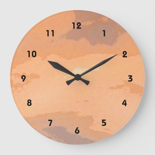 Grande Horloge Ronde Coucher du soleil d'automne (Recto)
