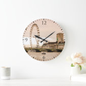 Grande Horloge Ronde Coucher du soleil d'oeil de Londres (Maison)