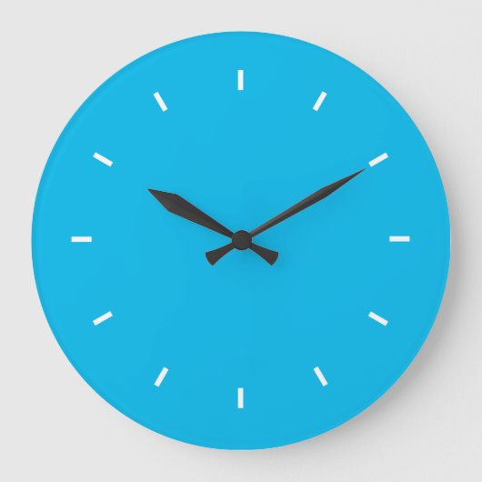 Grande Horloge Ronde Couleur Cyan Haut (Recto)