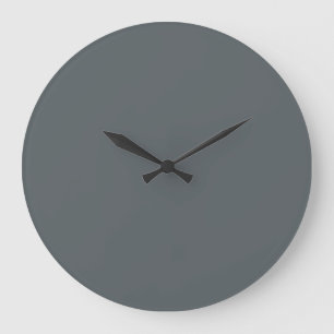 Grande Horloge Ronde Couleur de tendance gris gris acier personnalisé