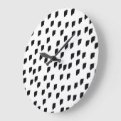 Grande Horloge Ronde Couleur d'eau noir et blanc (Angle)