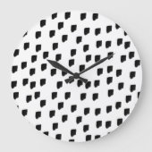 Grande Horloge Ronde Couleur d'eau noir et blanc (Recto)