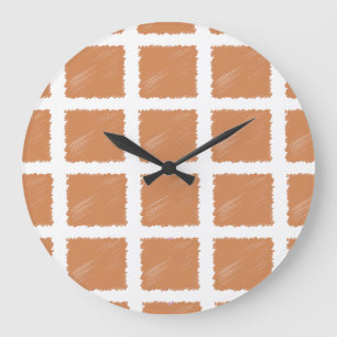 Grande Horloge Ronde Couleur d'esquisse Brown en cuivre