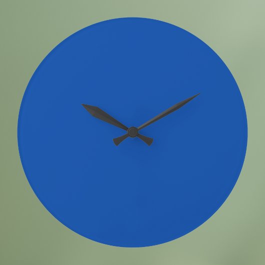 Grande Horloge Ronde Couleur solide bleu Cobalt