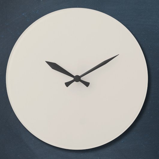 Grande Horloge Ronde Couleur solide de café blanc