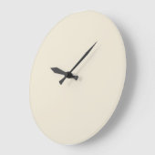 Grande Horloge Ronde Couleur solide Eggshell (Angle)