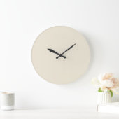 Grande Horloge Ronde Couleur solide Eggshell (Maison)
