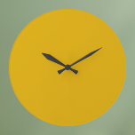 Grande Horloge Ronde Couleur solide jaune moutarde<br><div class="desc">Couleur solide jaune moutarde</div>
