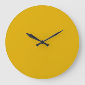 Grande Horloge Ronde Couleur solide jaune moutarde (Recto)