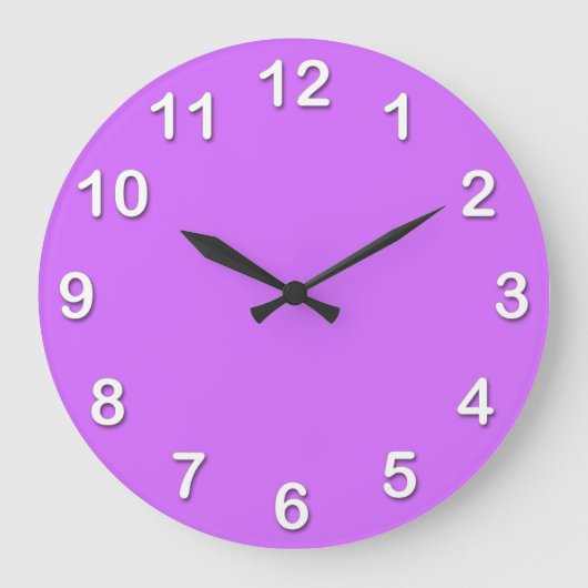 Grande Horloge Ronde Couleur solide : Lilac violet (Recto)