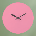 Grande Horloge Ronde Couleur solide rose Baker-Miller<br><div class="desc">Couleur solide rose Baker-Miller</div>