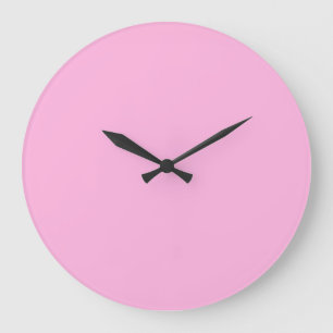Grande Horloge Ronde Couleur solide rose pâle