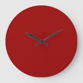 Grande Horloge Ronde Couleur solide rouge Crimson (Recto)