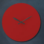 Grande Horloge Ronde Couleur solide rouge Crimson<br><div class="desc">Couleur solide rouge Crimson</div>