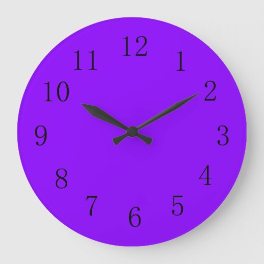 Grande Horloge Ronde Couleur solide violet vive (Recto)