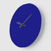 Grande Horloge Ronde Couleur uni bleu marine (Angle)