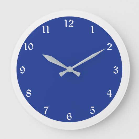 Grande Horloge Ronde Couleur uni bleu marine (Recto)