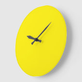 Grande Horloge Ronde Couleur uni jaune canari (Angle)