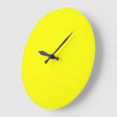 Grande Horloge Ronde Couleur uni jaune néon (Angle)