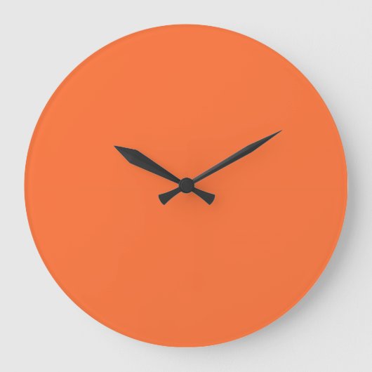 Grande Horloge Ronde Couleur vive orange brûlée (Recto)