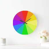 Grande Horloge Ronde Couleurs arc-en-ciel (Maison)