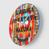 Grande Horloge Ronde Couleurs du carnaval de Samba (Angle)