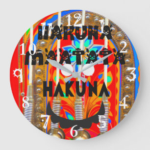 Grande Horloge Ronde Couleurs du carnaval de Samba