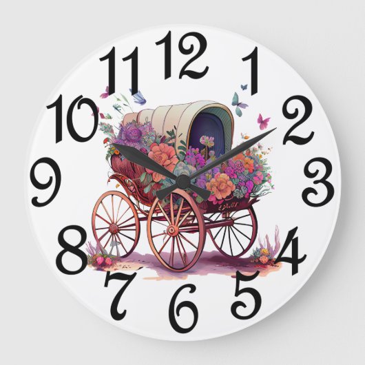 Grande Horloge Ronde Country Covered Wagon  (Recto)