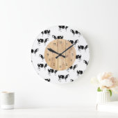 Grande Horloge Ronde Country Cow Kitchen Wall Clocks (Maison)
