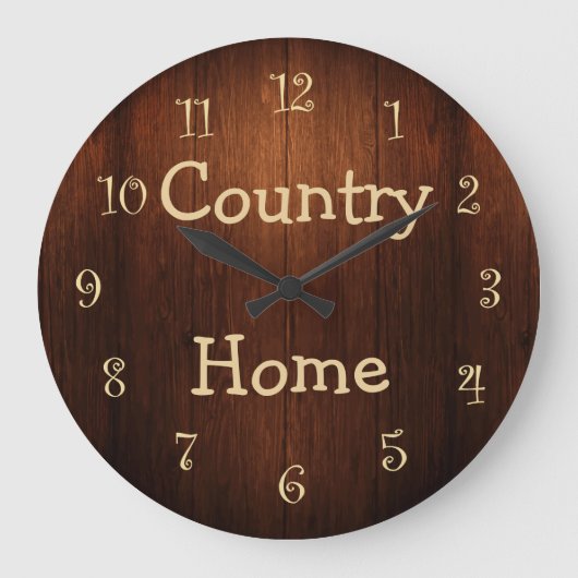Grande Horloge Ronde Country Home Kitchen Clock (Recto)