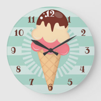 Grande Horloge Ronde Coupe chocolate Vanilla Mint Green