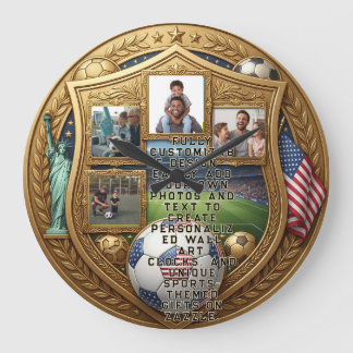 Grande Horloge Ronde Coupe du Monde sur mesure pour la famille