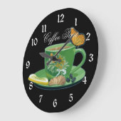 Grande Horloge Ronde Coupe et soucoupe Time Café (Angle)